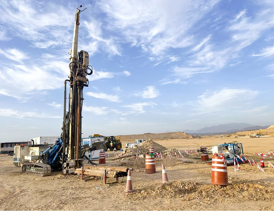Drilling - Machine drilling on construction site