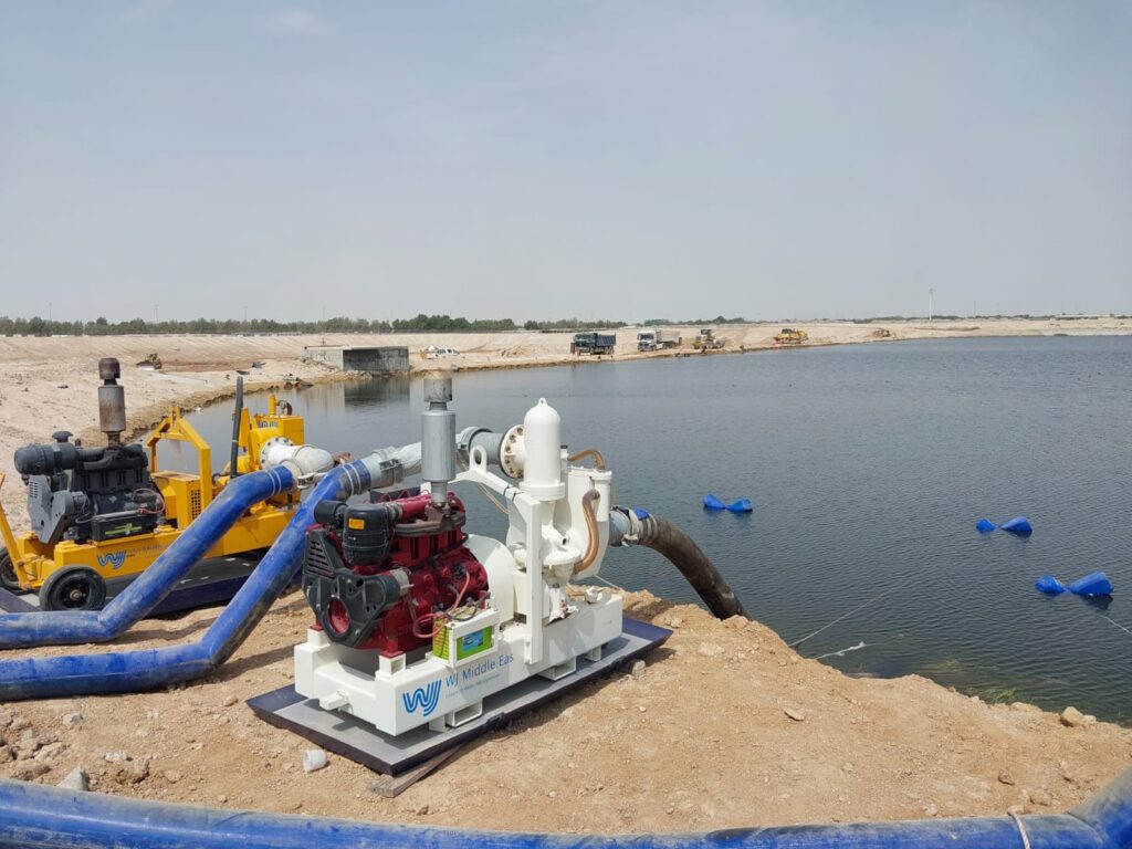 Water Transfer - Pump in the process of transferring water